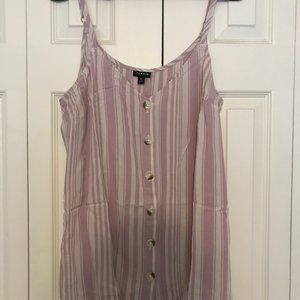 Torrid Pink Strip Button Up Cami
